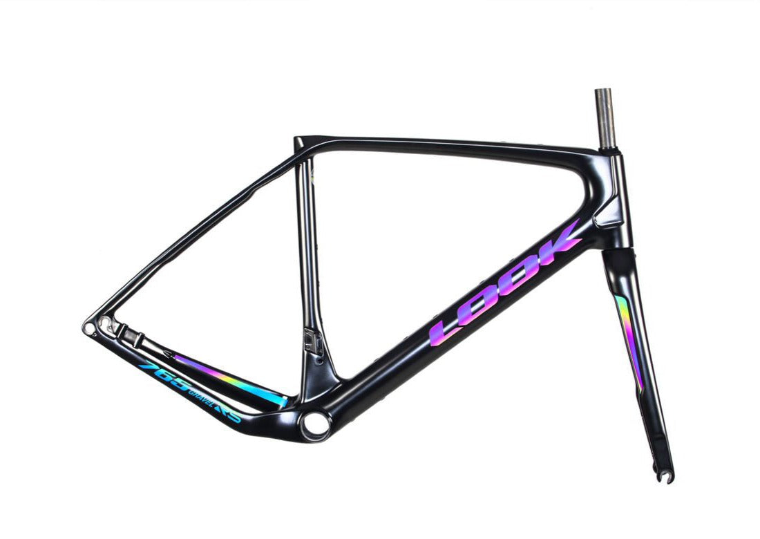 LOOK 765 Gravel RS Frameset Black Chromatic, Md